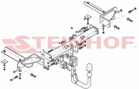 Фаркоп Steinhof для Opel Astra J GTC 2010-2016 Арт.O-104 O-104 в Петрозаводск