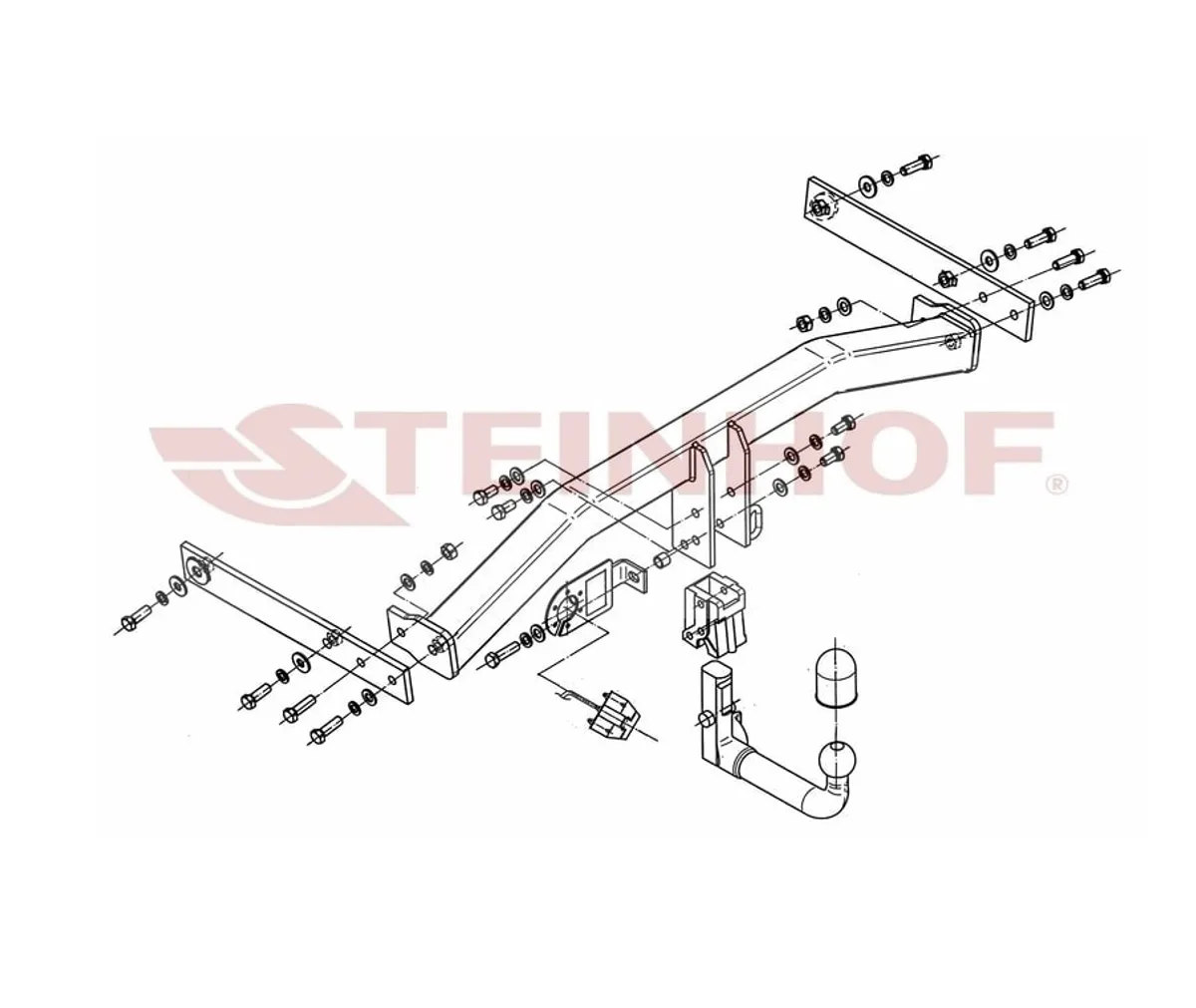 Фаркоп Steinhof для Volkswagen Tiguan 2007-2015 V-129 в Петрозаводск