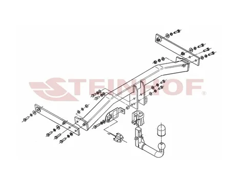Фаркоп Steinhof для Volkswagen Tiguan 2007-2015 V-129 в Петрозаводск