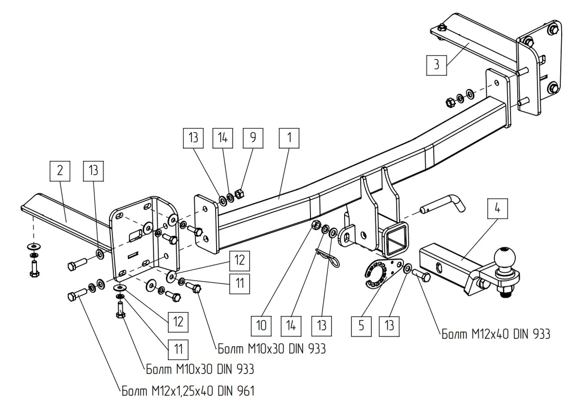 Фаркоп TowRus для Volkswagen Teramont 2022-  269092 в Петрозаводск