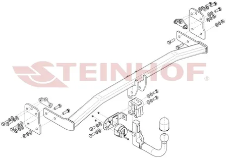 Фаркоп Steinhof для Hyundai Kona 2017-2023, (кроме N-Line и ADBlue) H-266 в Петрозаводск