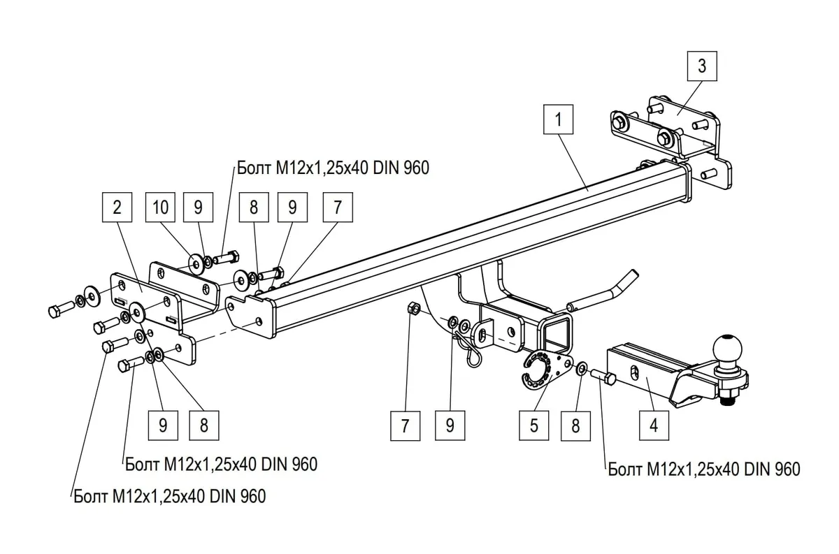 Фаркоп TowRus для Jeland J7 2026- 269086 в Петрозаводск