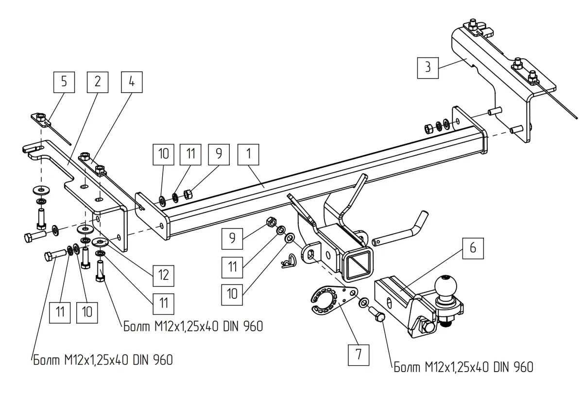 Фаркоп TowRus для Belgee X50 2023- 299413 в Петрозаводск
