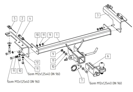 Фаркоп TowRus для Belgee X50 2023- 299413 в Петрозаводск